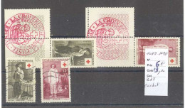 Yvert 1089-1090 - Croix Rouge - 2 Timbres Neufs Sans Traces De Charnières - Bord De Feuille + 2 Timbres Oblitérés - Unused Stamps