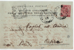 1882 FIRENZE GRANAIOLO INDUSTRIA ZUCCHERI X CASCINA PISA - Poststempel