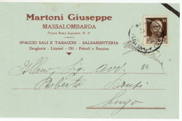 1885 RAVENAN MASSALOMBARDA MARTONI SALI TABACCHI SALSAMENTERIA - Marcofilía
