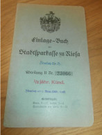 Altes Sparbuch Riesa , 1936 - 1944 , Marianne Richter Geb. Lönisch / Everding In Riesa , Sparkasse , Bank !! - Documents Historiques