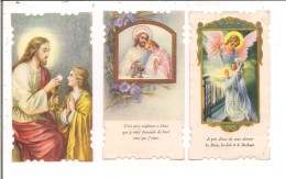 Images Pieuses Ou Religieuses   -  Lot De 3    Jésus - Devotion Images