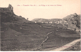 FR66 FENOUILLET - Brun 1350 - Le Village Et Les Ruines Du Château - Belle - Autres & Non Classés