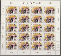 FÄRÖER  116-117, 2 Kleinbogen, Postfrisch **, Europa CEPT:  Musik 1985 - 1985