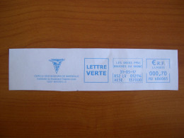 EMA Bleu Sur Fragment  HU 486065 MARSEILLE DOCKS  Avec Illustration  CERCLE DES NAGEURS - EMA (Print Machine)