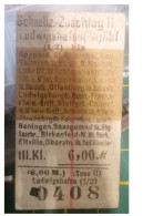 Ticket  Chemins De Fer Allemands Schnell Zuschlag Ludwigshalen - Otros & Sin Clasificación