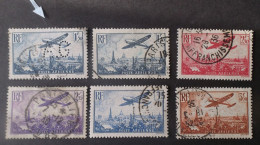 FRANCE FRANCIA POSTE 1936 Airmail AERIENNE 1F,50 PERFIN A G - 1927-1959 Gebraucht