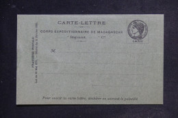 MADAGASCAR - Carte De Correspondance ( Carte Lettre ) Du Corps Expéditionnaire De Madagascar, Non Circulé - L 152812 - Brieven En Documenten