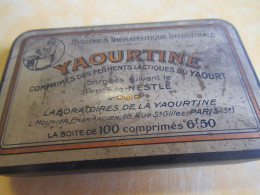 Boite Métallique Ancienne/Pharmacie/YAOURTINE/Paris/Hygiène & Thérapeutique Intestinale/Début-XXéme    BFPP322 - Boxes