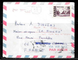 H305 - CANADA - LETTRE DE MONTREAL DU 14/03/72 POUR LA FRANCE - Briefe U. Dokumente