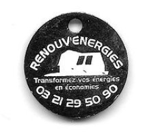 Jeton De Caddie  RENOUV'ENERGIES, Transformez Vos énergies En Economies  Verso Vierge - Trolley Token/Shopping Trolley Chip