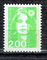 2 F Vert-clair Type Marianne Du Bicentenaire - Neufs