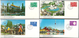 Schweiz Suisse 1963: PTT-Carnet Mit Zu 402-405 Mi 782-785 Yv 717-720 Mit ⊙ LAUSANNE EXPOSITION NATIONALE - Maximum Cards