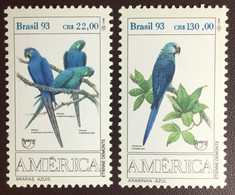 Brazil 1993 Endangered Macaws Birds MNH - Autres & Non Classés