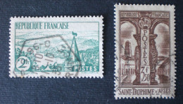 FRENCH FRANCE FRANCIA 1935 Tourism (14 February 1935) - The Breton River - 1935 The Cloister St. Trophime Of Arles - Used Stamps