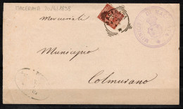 1898: Piego Cent. 2 Isolato Da Tariffa Stampe Non Comune Da Macerata Per Colmurano (Mc) - Poststempel