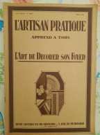 L'ARTISAN PRATIQUE N°225 1928 COMPLET AVEC SON PATRON  VOIR SOMMAIRE - Bricolage / Technique