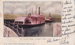 C24- CASCADE LOCKS , COLUMBIA RIVER - BATEAU - BOAT - EDIT; D. M. AVERILL - POTLAND - OR -  EN  1904 - 2 SCANS ) - Passagiersschepen