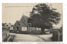 Angerville-l’Orcher (14) : L'arbre If Près De L'église En 1910 (animé) PF - Autres & Non Classés