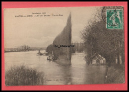 78 - MANTES SUR SEINE --- Inondation 1910 -L'Ile Aux Dames --Vue Du Pont - Mantes La Ville