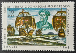 Bresil Brasil Brazil 1968 Pedro Alvares Cabral Yvert 853 (*) MNG As Issued - Unused Stamps