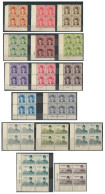 Egypt 1937 Boy King Farouk Civil All Control Block 4 & 6 Total 16 Block Part Set - Ungebraucht