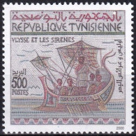 Timbre-poste Gommé Dentelé Neuf** - Mosaïque ULYSSE ET LES SIRÈNES Dougga  - N° 1387 (Yvert Et Tellier) - Tunisie 2000 - Tunisia