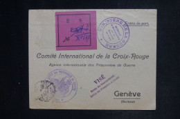 FRANCE - Enveloppe Du Ministère De La Guerre  Pour La Croix Rouge De Genève En 1916  - L 152821 - Guerre De 1914-18