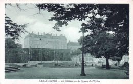 72 - Sarthe - SABLE SurSARTHE  - Le Chateau Vu Du Square De L'église - Sable Sur Sarthe