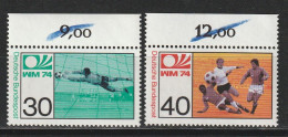 Bund Michel 811 - 812 Fußball WM 1974 ** Mit Oberrand - Unused Stamps