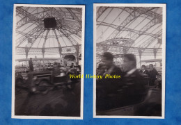 2 Photos Anciennes - ALGER , Algérie - Portrait De Garçon En Mouvement Dans Les Auto Tamponneuses - 1934 - Manege Forain - Africa