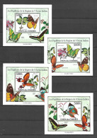 Comores 2009 Insects - Butterflies Set Of 4 MS MNH - Schmetterlinge