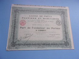 CAISSE DE PRETS FLUVIAUX ET MARITIMES (1920) - Other & Unclassified