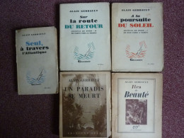 Alain Gerbault, Lot De 5 Livres - 1901-1940