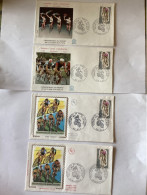 Lot De 4 Enveloppes Du Championnat Du Monde De Cyclisme Sur Piste - Collections