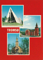 1 AK Norwegen * 3 Kirchen In Tromsø, Die Eismeerkathedrale, Die Kirche Der Gemeinde Elverhøy Und Der Dom In Tromsø * - Noruega