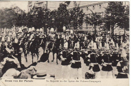 1906 DEUTSCHLAND GRUSS VON TE PARADE SE. MAJESTAT AU DER SPITZE DER FAHNEN-COMPAGNIE - Andere & Zonder Classificatie