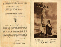 Images Pieuses Ou Religieuses -  Prière Sainte-Thérèse De L'Enfant-Jésus Et De La Sainte Face - Devotion Images