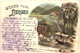 Gruss Aus Den Bergen - Litho - Alpinisme