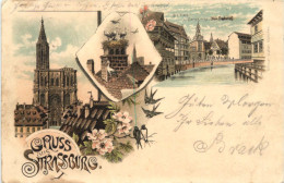 Gruss Aus Strassburg - Litho - Strasbourg