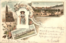 Gruss Aus Strassburg - Litho - Strasbourg