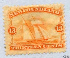 Gib 29  Newfoundland 13c Sailing Ship  Clipper  No Gum  Sans Colle  (*)   Voilier - Bateaux