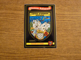 Carte Blason Adhésif "Bretagne - Côtes D'Armor - Folklore De France" - Voir Détails Sur Photos -10,5x15cm Env. - Bretagne