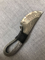 COLTELLO CELTICO CUSTOM - 1095 - FORGIATO AMON CON RUNE CELTICHE - Armes Neutralisées