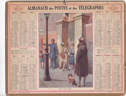 ALMANACH  DES POSTES ET DES  TELEGRAPHES  1932 ,,,, SORTIE  D' ECOLE ,,HERAULT - Grand Format : 1921-40