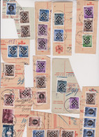 CROATIA WW II, Nice Lot Stamps Used On Parcel Card Piece - Croatie