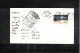 USA 1972 Space / Weltraum Launch Of Secret Satellite Toward Polar Orbit Interesting Cover - Etats-Unis