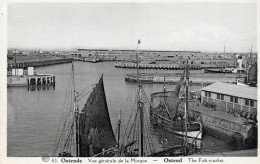 - OSTENDE. - OSTEND. - Vue Générale De La Minque - The Fish-Market - Scan Verso - - Oostende