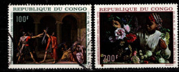 - CONGO - 1968 - YT N° PA 65 / 66 - Oblitérés - Tableaux - Afgestempeld