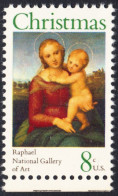 !a! USA Sc# 1507 MNH SINGLE W/ Bottom Margin (a2) - Christmas: Small Cowper Madonna - Unused Stamps