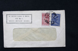Enveloppe Envoyée D'Arabie (Mecca - Hedjaz) En 1947 - Saudi Arabia